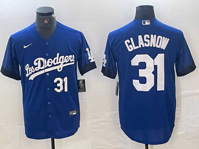 Men's Los Angeles Dodgers #31 Tyler Glasnow Number Blue 2021 City Connect Cool Base Stitched Jerseys,We sell and wholesale Men's Los Angeles Dodgers #31 Tyler Glasnow Number Blue 2021 City Connect Cool Base Stitched Jerseys on line form chian!
